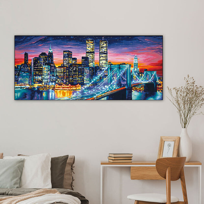 City Night Oil Paint By Numbers Kit DIY Acrylic Painting on Canvas (B1224)