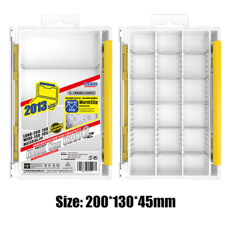 Double Sided Fishing Hooks Lures Bait Fishing Tackle Case (Movable Baffle)