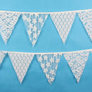 12 Flags 3.2m Lace Flowers Pennant Flags Bunting Wedding Party Decor Banner