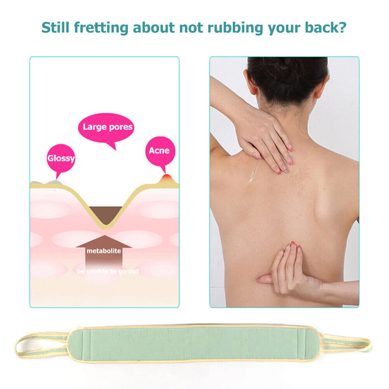 3pcs Bath Towel Shower Cleaning Back Scrubber Massage Brush Glove (Green) Newly