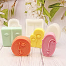Silicone Candle Mold Aromatherapy Candle Plaster Sculpture Mould Abstract Face