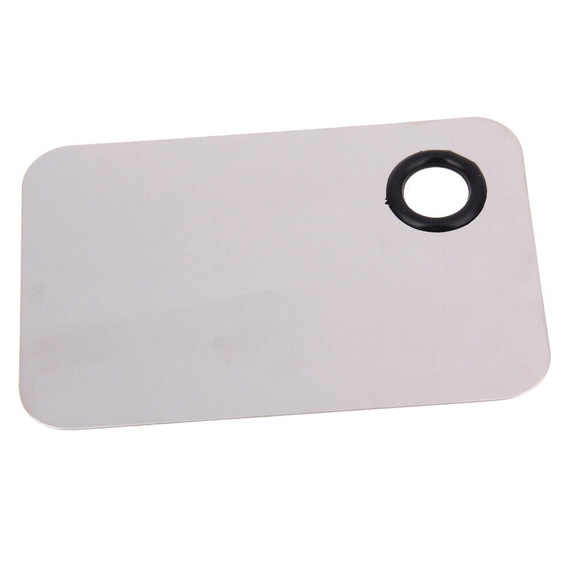 Stainless Steel Makeup Mixer Nail Art Polish Foundation Mixing Plate Newly