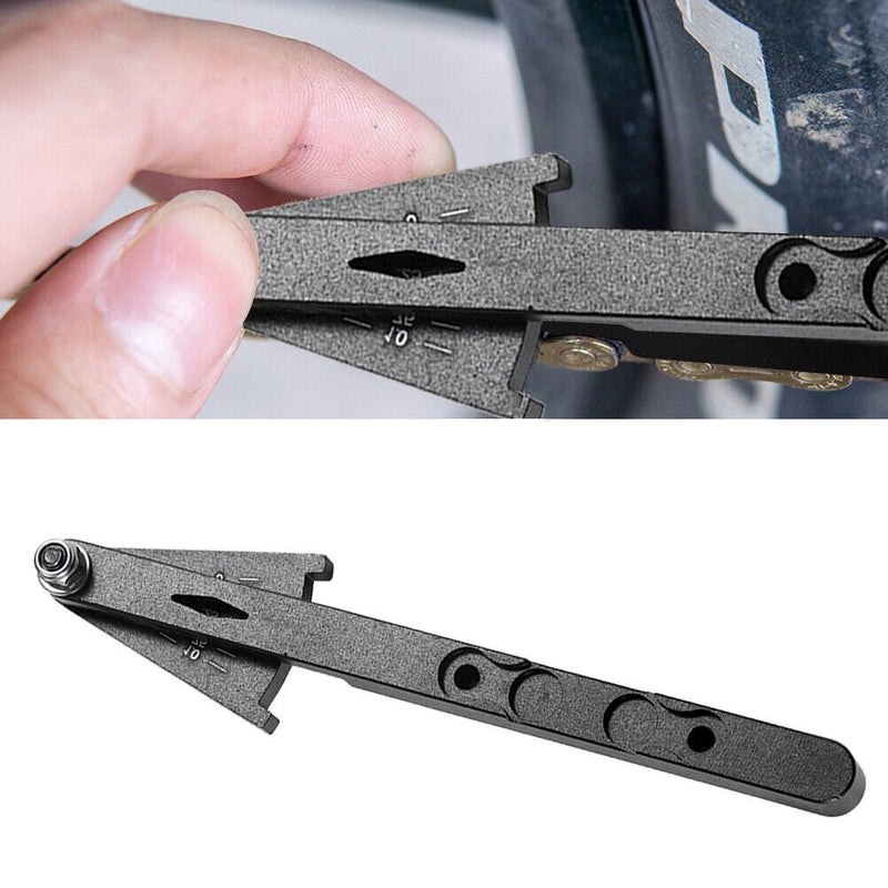 Bicycle Chain Gauge Chain Checker Cycling Accessory Aluminum Alloy (Black) Newly