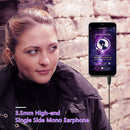 Single Side Wired in Ear Earbud 3.5mm Audio Plug Walkie Talkie Mono Headphone