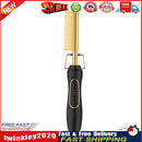 2 in 1 Hair Straightener Curler Electric Heating Comb Flat Iron (Black US) Newly