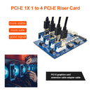 4 Port USB 3.0 PCI-e X1 Expansion Card PCI Express PCIe Hub Riser (Adapter)