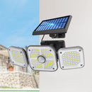 LED Wall-Mounted Solar 3 Head Motion Sensor Garden Outdoor Light (186LED) Newly