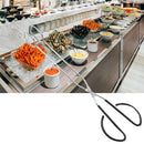 Stainless Steel Scissor Tongs Food Meat Scissor Baking Bread Clamp Barbecue Tong