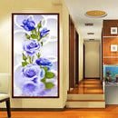 Blue Rose Flower 5D Diamond DIY Painting Cross Stitch Embroidery Home Decor