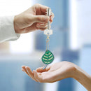 5pcs DIY Diamond Painting Leaves Keychain Full Special Shaped (QC038) Newly