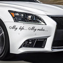 8.5x60cm My Life My Rules Car Stickers Reflective Decals Auto Styling Black