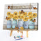Canvas Painted Oil Paint By Numbers Flower Letters DIY Modern Bedroom Wall Art
