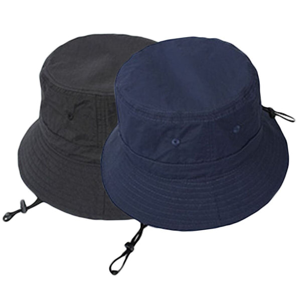 Windproof Rope Big Visors Anti-UV Bucket Hat Sun Hat Beach Cap Fisherman Cap