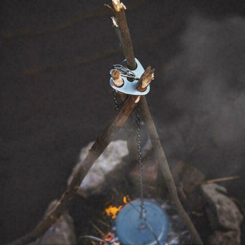 Outdoor Camping Tripod Portable Cooking Campfire Pots Holders Picnic N N1O Z4V9