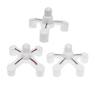 3PC 3 in 1/4 in 1/5 in 1 E27 to E27 Base Socket Splitter LED Light Lamp (B)