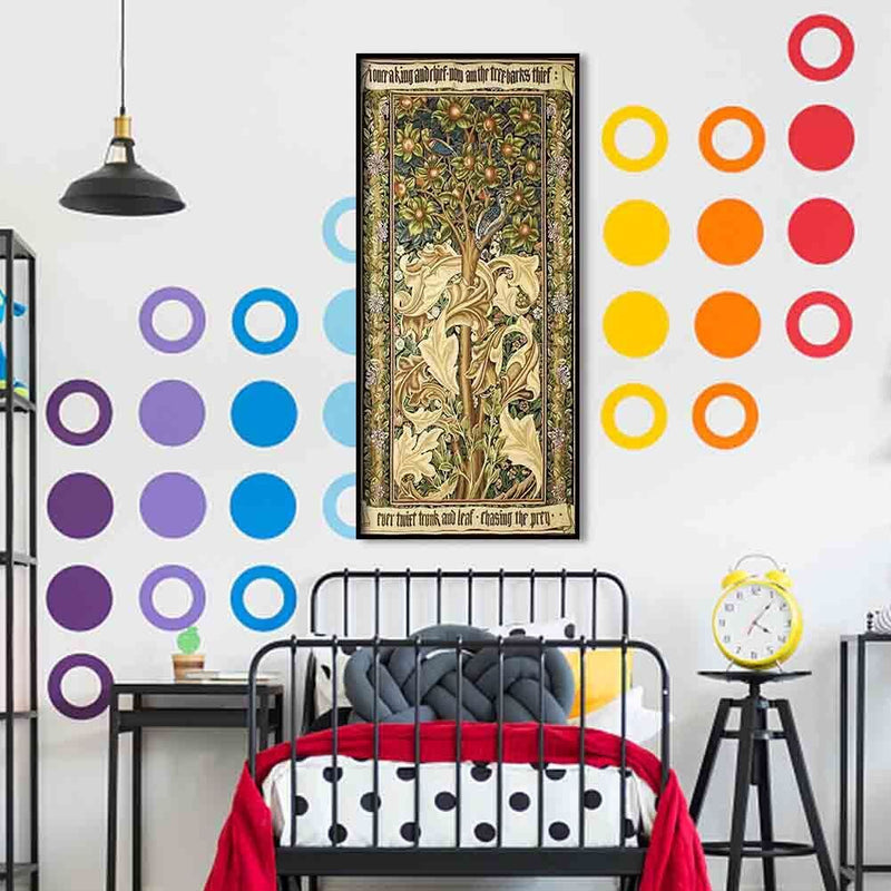 Tree Vine 5D DIY Full Round Diamond Painting Rhinestones Abstract Color Pictures