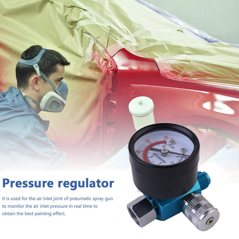 Spray Gun Adjusting the Air Pressure Regulator Pneumatic Meters Accessories