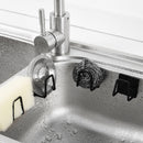 Stainless Steel Sink Sponges Holder Adhesive Drain Drying Rack (Black) Newly