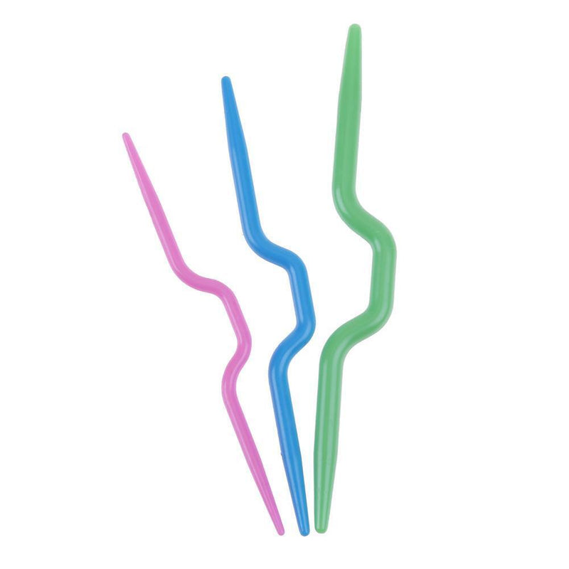 3pcs Curved Scarf Sweater Knitting Twist Needles Weaving Tool DIY Craft Sewing