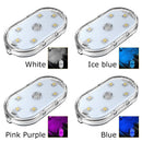 Car LED Touch Lights Wireless Auto Roof Ceiling Reading Lamp (Ice Blue)