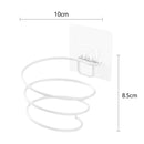 Iron Wall Mounted Hair Dryer Rack Bathroom Wall Holder Organizer (White) Newly