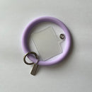 Hanging Ring Phone Silicone Chain Anti-Lost Lanyard Bracelet (Light Purple)