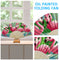 Flamingo Oil Paint Folding Fan By Numbers DIY Painted Art Craft Home Decor