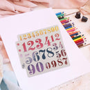 Plastic Number Painting Template DIY Cake Coffee Scrapbook Spray Stencil Mold