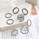 8pcs/set Simple Rings Set for Women Geometric Multi Joint Knuckle Ring Gifts