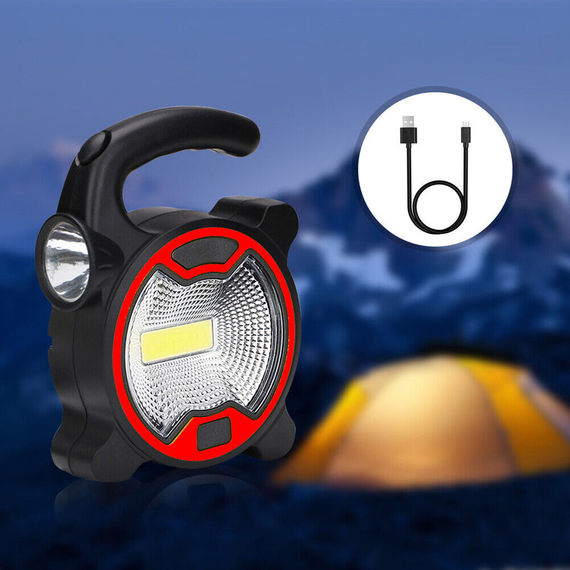 COB LED High Power Work Light Portable Waterproof Garden Camping Lamp (Red)