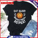 Eat Sleep Basketball Repeat Basketball T-Shirt Tea - 01193