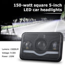 Generic 4"" x 6"" 150W LED Headlights Hi-Lo Red DRL Sealed Beam for Car