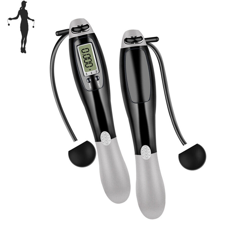 #A Portable Counting Speed Jump Rope Cordless Sports Fitness Exercise Skipping R