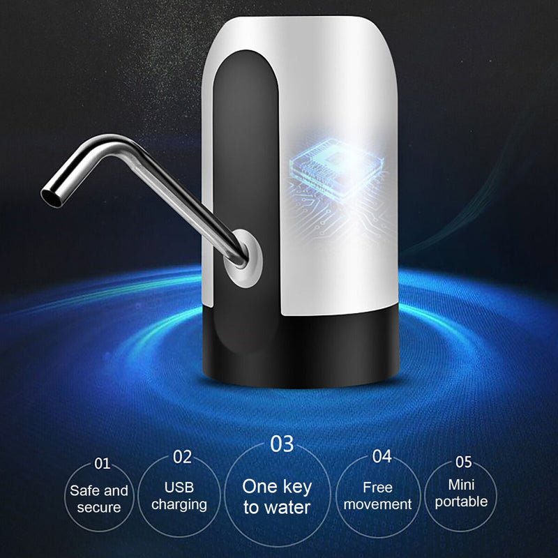 Water Bottle Pump Portable USB Charging Automatic Drinking Water Dispenser Newly