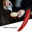 Electrical Latte Art Pen Coffee Carving Cappuccino Pull Flower Decor (Red)