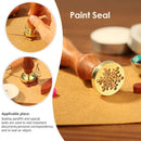Retro Blank DIY Carving Sealing Wax Stamp Metal Wood Handle Sealing Wax Sta