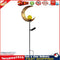 Solar LED Sun Moon Flame Light Retro Iron Landscape Lawn Lamps (A)(Yellow) Newly