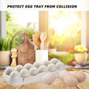 Egg Tray Holder Home Storage Box Kitchen Fridge Container Organizer (Khaki)