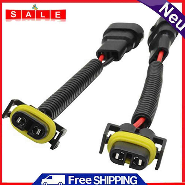 2pcs H11 Female to 9005 9006 Male 8"" Wiring Harness for Headlights Adapter