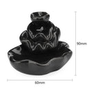 Lotus Ceramic Censer Smog Backflow Office Home Decor (Incense Burner-C)