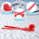 Snowball Maker Tool Duck Shape Snow Ball Tongs Clip with Handle (Red)