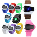 5pcs Fashion Cool Unisex Colorful LED Aircraft Watch Sports Watch