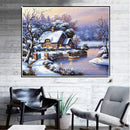 Landscape Full Round Diamond Painting Embroidery DIY Crafted Cross Stitch
