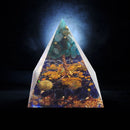 Orgonite Pyramid Amethyst Peridot Chakra Healing Energy Crystal Craft (A) Newly