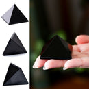 Black Crystal Mineral Specimen Reiki Energy Healing Stone Obsidian Pyramid