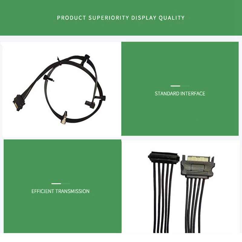 SATA 15Pin 1 to 5 SATA Female Hard Drive Power Supply Splitter Cable Cord