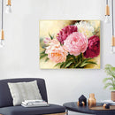 Full Cross Stitch 11CT Cotton Thread DIY Peony Printed Embroidery Kits Handmade
