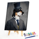 #A Gentleman Dog Oil Paint By Numbers Kit DIY Frameless Drawing Picture for Adul