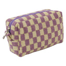 2pcs Makeup Case Knitting Makeup Bags Hit Color Toiletry Bag for Weekend Holiday