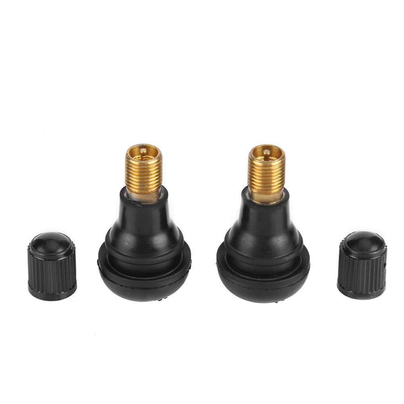 TR412 Snap-in Rubber Tubeless Tire Valve Stems for Car Motorcycle (25pcs)